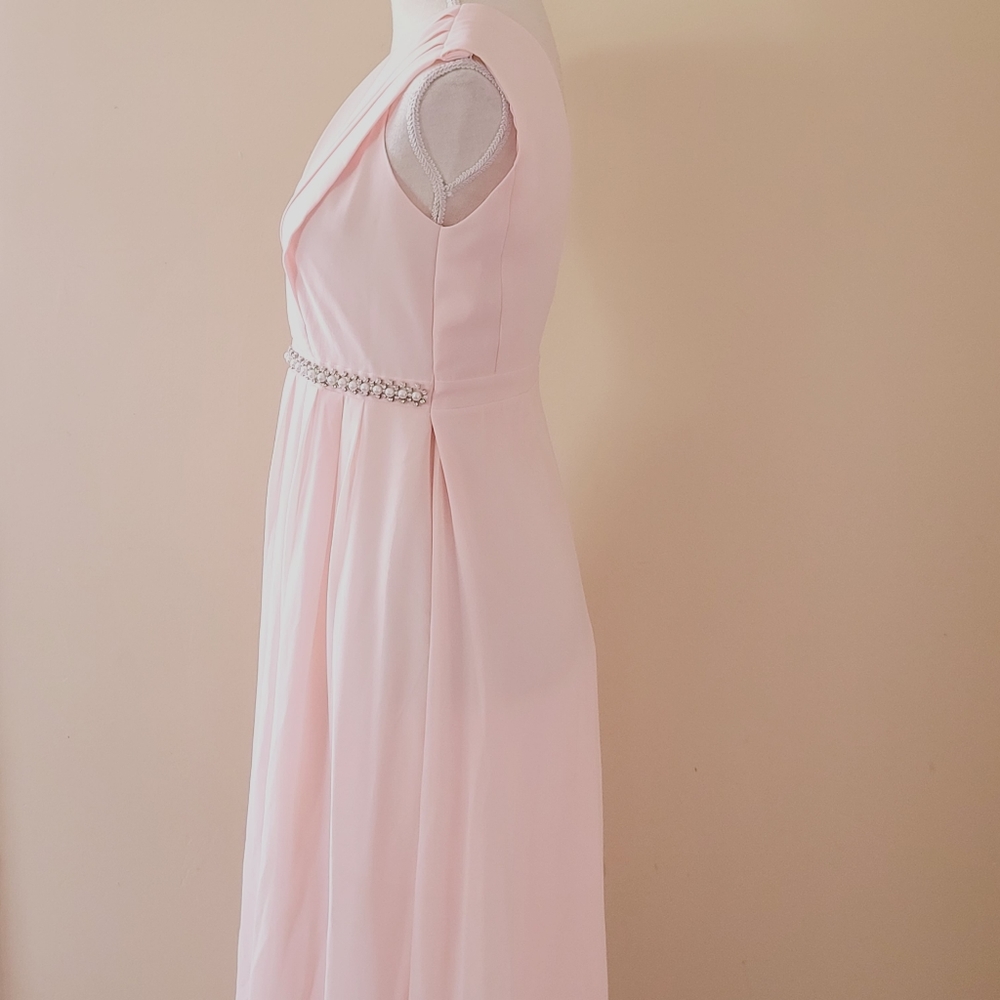 Forever 21 blush embellished maxi dress size large - Picture 5 of 9